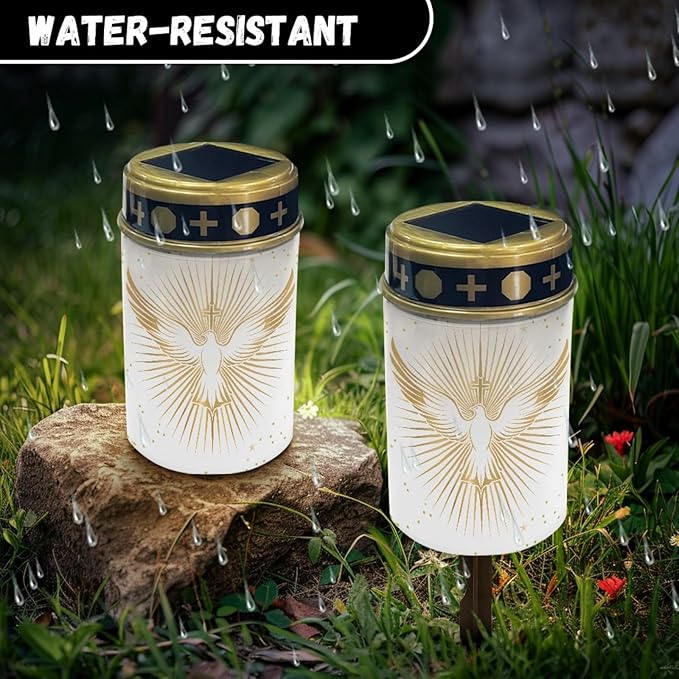 Solar Outdoor Lights Solar Stake Lights Waterproof Landscape Lighting,Solar Cemetery Lights Decoration for Cemetery | Lumora