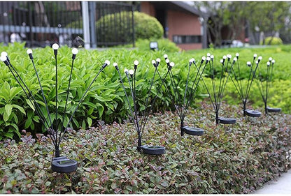2PCS Garden Solar Lights Multi-Color Changing 10 LED Flower Stake Light Decorative Landscape Lawn Yard Outdoor Lights Length 72mm/3inch