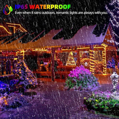 Chuya Christmas String Lights 500 Led Light Color Changing Warm White & Muticolor 11 Modes UL588 for Christmas Tree Lights Decoration Outdoor (Pack of 2)