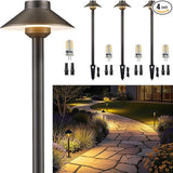 Gardenreet Low Voltage Landscape Lighting Brass - 12v Pathway Lights Waterproof, Hard Wired Path Light Outdoor | Lumora