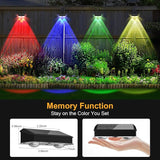 Solar Fence Lights Outdoor 8 Pack, Warm White & Cool White & 6 Colored+RGB Color Changing, High Brightness LED Spot | Lumora