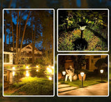 16 PCS 5.3 Inch Solar Light Stakes, Silver Spikes Metal Pathway Stakes, LED Light Ground Spikes for Garden | Lumora