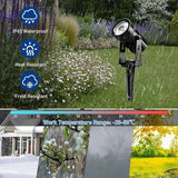 T-SUNUS Christmas Solar Landscape Spotlights Warm White 3000K Metal Lights, Garden Spot Light IP65 Waterproof 9.8ft | Lumora
