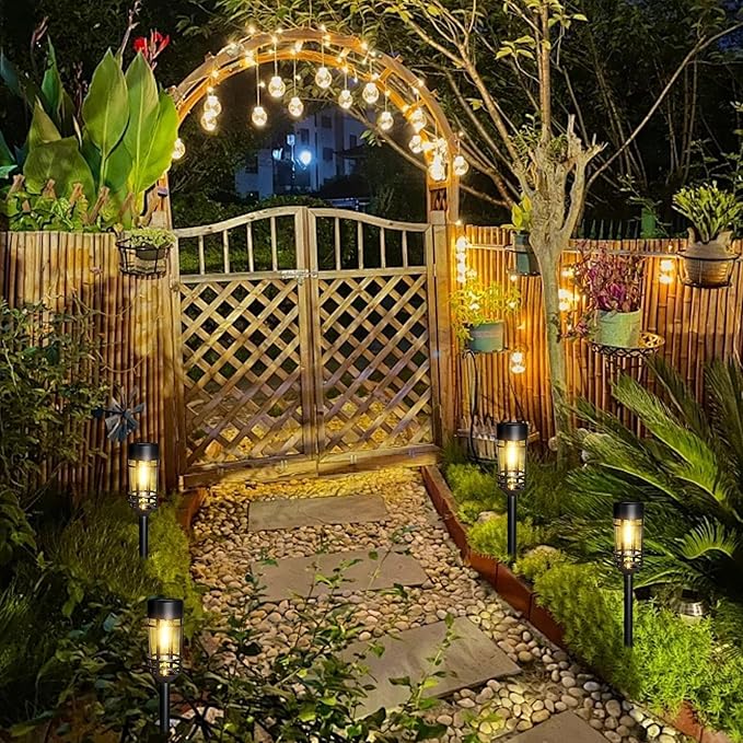 Solar Pathway Lights, Solar Pathway, Outdoor, Decorative Lamp Driveway Decoration For Patio, Walkway, Lawn Powered