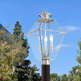 Livex Lighting Lantern 2384-91 Transitional Three Light Post-Top Lanterm from Westover - Outdoor Path Light | Lumora