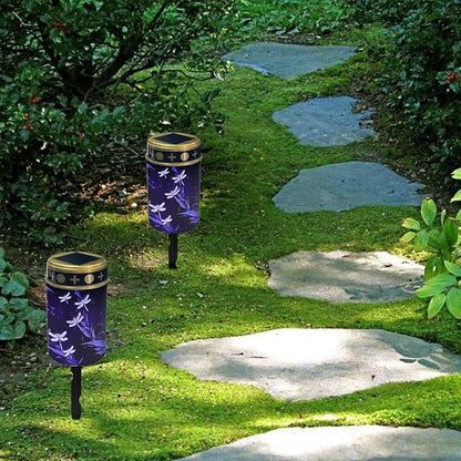 Dragonflies Solar Light Outdoor for Cemetery, Waterproof Garden Lights Solar Powered, Solar Lights for Garden, Balcony, Yard, Gifts for Memorial