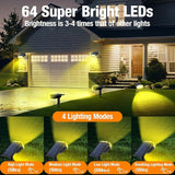 2 Pack Solar Spot Lights Outdoor 1000 Lumens, 64 LEDs IP67 Waterproof Landscape Lighting with 4 Modes - 2-in-1 | Lumora