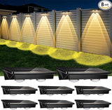 Solar Fence Lights Outdoor,8 Pack Waterproof LED Solar Powered Deck Light with Ultra Bright LED | Lumora