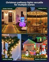 C9 Christmas Lights, 51.4ft Christmas Pathway Lights Outdoor with 40 LED Bulbs and Stakes, Connectable Waterproof | Lumora
