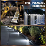 12 Pack Solar Step Lights for Outside, 24 LEDs Solar Stair Lights Waterproof IP65, Solar Deck Lights Outdoor Decor | Lumora