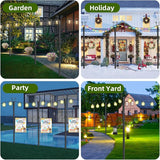 4 Pack Outdoor Patio Light Poles for String Lights, 10Ft Heavy Duty Metal String Light Poles with Shepherds Hooks | Lumora