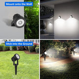 T-SUNUS Christmas Solar Garden Spotlight White Outdoor, 4-in-1 Spot Lights 6000K IP65 Waterproof 9.8ft Cable 5W | Lumora