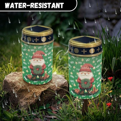Santa Claus Solar Garden Stake Lights Outdoor Waterproof Landscape Lights Flameless Home Decorative Lights LED Lantern Christmas Party Decor