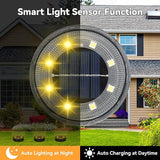 ELUTENG Solar Ground Lights 8 Pack IP68 Waterproof Solar Pathway Lights 8 LED Garden Lights Anti-Rust Outdoor | Lumora