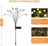Solar Garden Lights - Pack of 4 Solar Firefly Lights Sway by Wind, Waterproof 40 LEDs Outdoor Lights, Pathway | Lumora