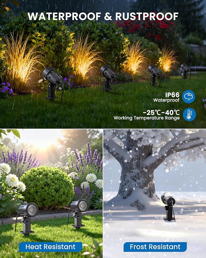 ZZXX 3W Low Voltage Landscape Lighting with Connectors LED Landscape Spotlights Waterproof Low Voltage Landscape | Lumora