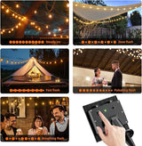 Kawaya Solar Powered String Lights for Outside, Outdoor IP65 Waterproof LED Patio Light with USB-Charging | Lumora