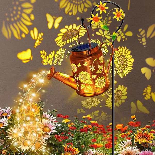Solar Watering Can with Lights, Birthday Gifts for Mom Women Mother's Day, Outdoor Garden Decor Sunflower Solar | Lumora