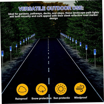 5Pcs Solar Driveway Lights, Waterproof Solar Pathway Lights Outdoor Reflective Road Marker for Deck Sidewalk Stair Step Pathway Driveway, Outdoor, Walkway
