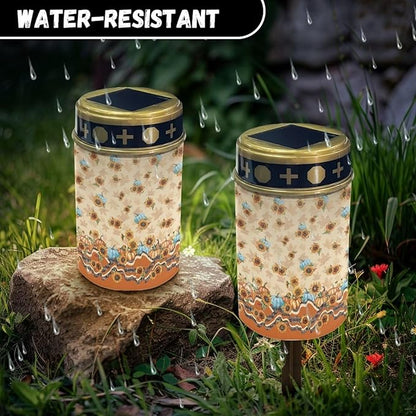 Sunflower Pumpkin Solar Garden Lights Solar Lights Outdoor Garden Solar Powered Garden Lights,Yard Patio Pathway Waterproof Solar Powered Lights Outside