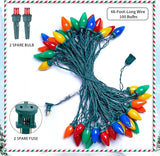 Brightown C9 LED Christmas String Lights, 66ft Multi-Color Outdoor Light String with 100 Smooth Opaque Bulbs | Lumora
