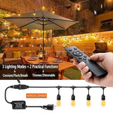 1-Pack 150 ft Outdoor String Lights with Remote Patio Lights Weatherproof, 45+3 Spare S14 Shatterproof Warm 2200K | Lumora