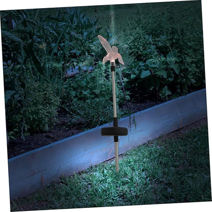 jojofuny Decorative Solar Outdoor Led Lawn Light for Color-Changing Bird Design Easy to Install Patio Aesthetics