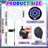 2 Pcs Solar Christmas Snowflake Garden Stake Lights Waterproof Xmas Snowflake Solar Landscape Path Lights for | Lumora