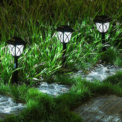 6 Pack Solar Pathway Lights, Outdoor Solar Light Waterproof Automatic on/Off Garden Decoration, Courtyard Terrace Lawn Walkway Deck Waterproof Landscape Light (White)