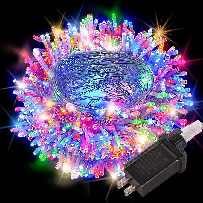 100 LED String Lights 33ft Multicolor, Plug in Fairy Lights with 8 Modes, Indoor Outdoor Christmas Lights for Tree | Lumora