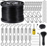 BLIKA String Light Hanging Kits, 400FT Coated Stainless Steel 304 Wire Rope, Outdoor Light Guide Wire, Globe String | Lumora