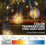 Newhouse Lighting PSTRINGLED50 Foot, 50 Socket Indoor/Outdoor String 55 LED Globe G40 (5 Free Bulbs Included) | Lumora