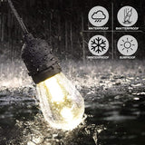 Mlambert Plug in 3 Color Outdoor LED Dimmable String Lights Bundle with 6 Pack Replacement Bulbs | Lumora