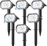 Brightown 6 Pack Solar Motion Lights Outdoor Waterproof, Motion Sensor Spot Lights- 58 LED/3 Modes Solar Powered | Lumora