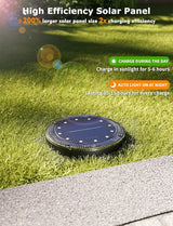 Color Changing Solar Ground Lights with 33ft Long Distance Remote Control - Flat Solar Light Outdoor Waterproof | Lumora