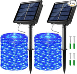 2 Pack Solar Powered Fairy String Lights Outdoor Waterproof 8 Modes Twinkle Christmas Decorations Lights, Each | Lumora