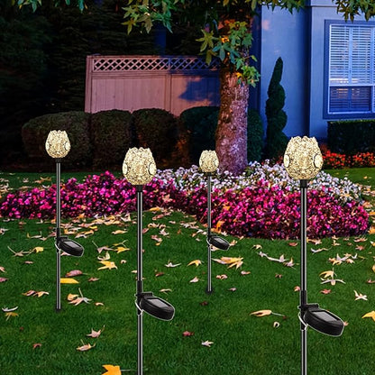 Solar, Outdoor Solar Lights for Yard, Waterproof Stake Lawn Lamp, Warm Light, 2PCS - Energy Saving, Easy Installation, Ideal for Garden Paths and Patios