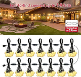 LAMPHOME LED Outdoor String Lights 100FT Patio Lights with 52 Shatterproof ST38 Vintage Edison Bulbs, Outside | Lumora