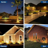 Solar Spot Lights Outdoor,10 Pack/56 LED Outdoor Lights for Yard Waterproof IP68, 4 Lighting Modes Solar Landscape | Lumora