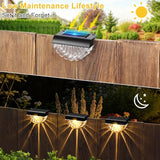 Greluna Solar Fence Lights Outdoor, 12 Pack Waterproof Deck Lights, Auto Dusk to Dawn Step Lights with Warm White | Lumora