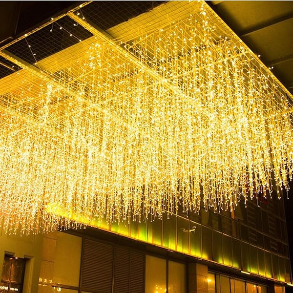 LED Icicle String Lights, Christmas Icicle Lights 16.4FT 216 LEDs Window Curtain Starry Fairy Lights Plug in 8 | Lumora