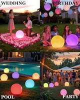 shumi 8-inch Solar Globe Lights Outdoor Waterproof, LED Solar Ball Light Outdoor 16 RGB Colors 4 Modes with Remote | Lumora