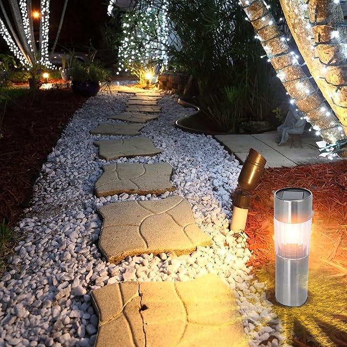 Solar Lights Outdoor Decorative, Solar Pathway Lights, Waterproof Solar Powered Garden Yard Lights for Walkway | Lumora
