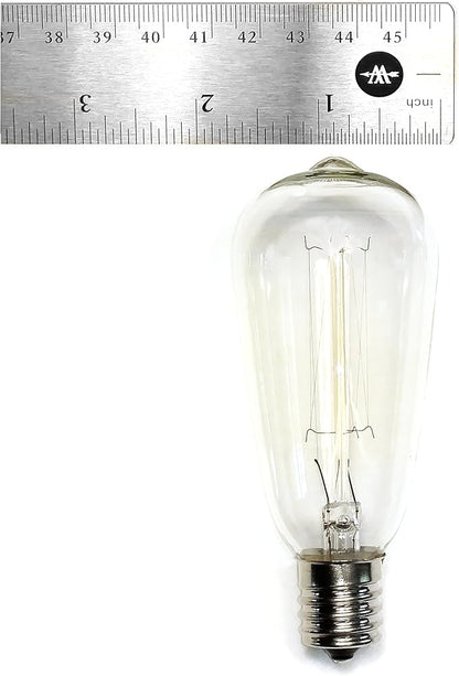 Hometown Evolution, Inc. Commercial Edison Bulb Outdoor String Lights with Hand-Threaded Filament (ST40 Lantern Edison - Commercial Black Wire, 25 ft)