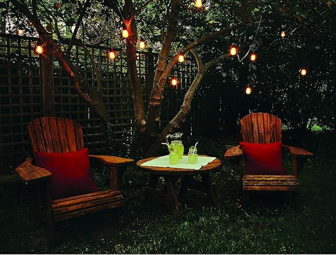 Diodesy- 48Ft LED Outdoor String Lights with S14 Shatterproof Bulb & 15 Hanging Socket Commercial Grade E26 Medium | Lumora