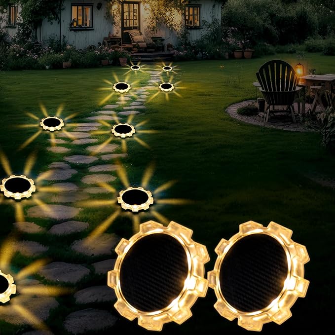 Leadleds Solar Lights Outdoor Waterproof, Upgraded Outdoor In-Ground Lights for Pathway Lawn Patio Garden Yard | Lumora