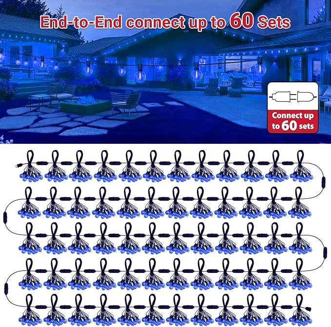 LAMPHOME LED Outdoor String Light, 26Feet Patio Lights with12+1Edison Shatterproof Bulbs(1Spare), UL Waterproof | Lumora