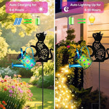 Black Cat Solar Watering Can Lights, Birthday Gifts for Women Mom Christmas Mother's Day, Yard Decorations Outdoor | Lumora