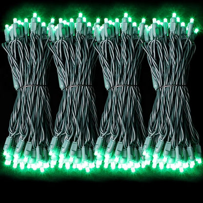 LAMPHOME St. Patrick's Day Lights Outdoor Waterproof, 600LED (12pk of 50L) Green String Lights Plug in, Christmas Lights for St. Patrick's Day Party Carnival Supplies, Outdoor Yard Garden Decor