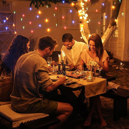 Yescom Solar String Light Fit 8-Rib 8/9/10 Ft 128 LED 8 Mode with Timer Outdoor Party Camping Tents Multic Color